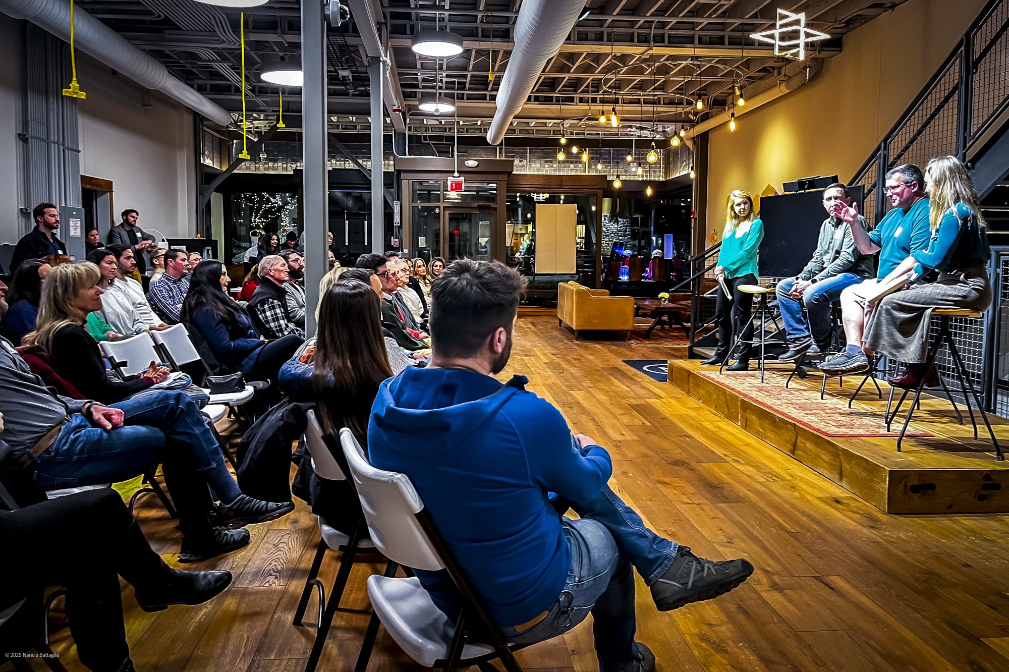 people watching a presentation